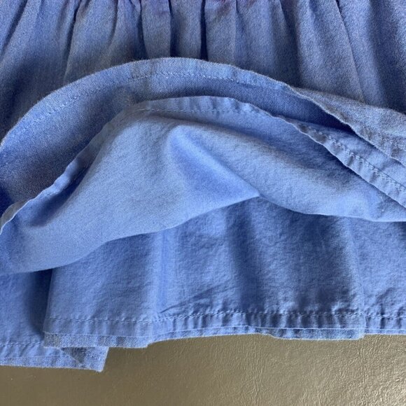 Cat & Jack Sleeveless Embroidered Chambray Tank Top Tassel Blue Pink Girls 4T - Picture 6 of 10